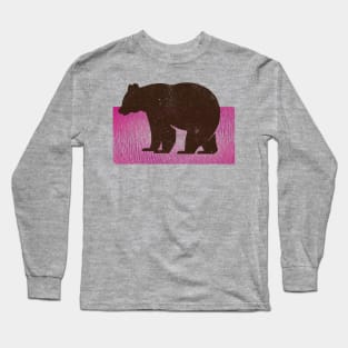 Bear on background Long Sleeve T-Shirt